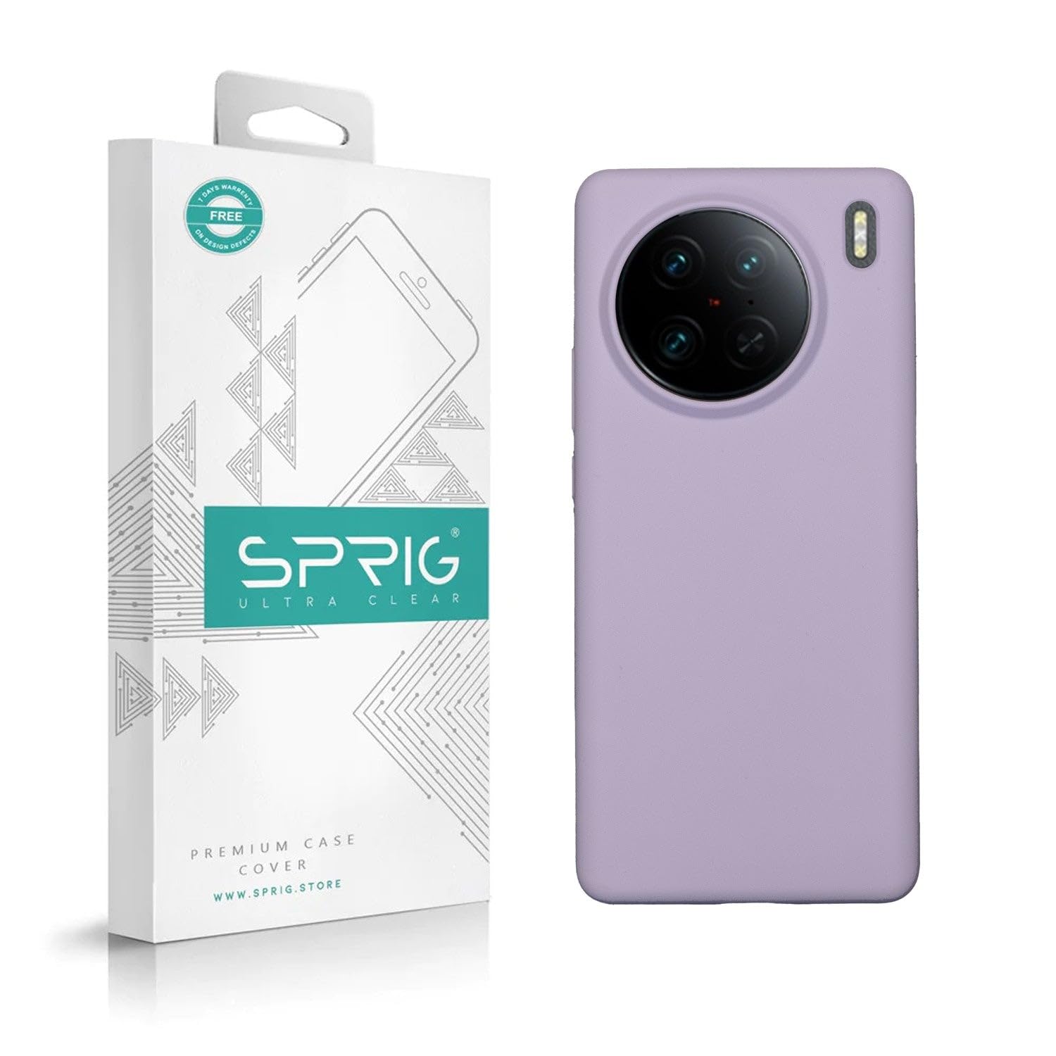 SPRIG Compatible with VIVO X90 Pro Phone Liquid Silicone Cover Premium Back Cover Drop Tested Shock Proof Mobile Case for Men, Women, Boys and Girls with Camera Protection (Light Purple) (B0CCPBWYSD) Amazon Price History, Amazon Price Tracker