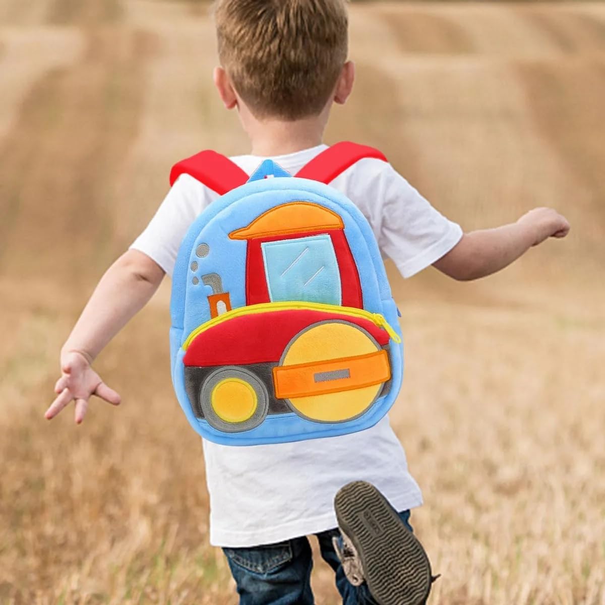 Frantic Colorful Kids School Bag | Spacious, Lightweight & Ideal for Nursery to Class 5 (Sky_Road_Roller_2026_B) 3