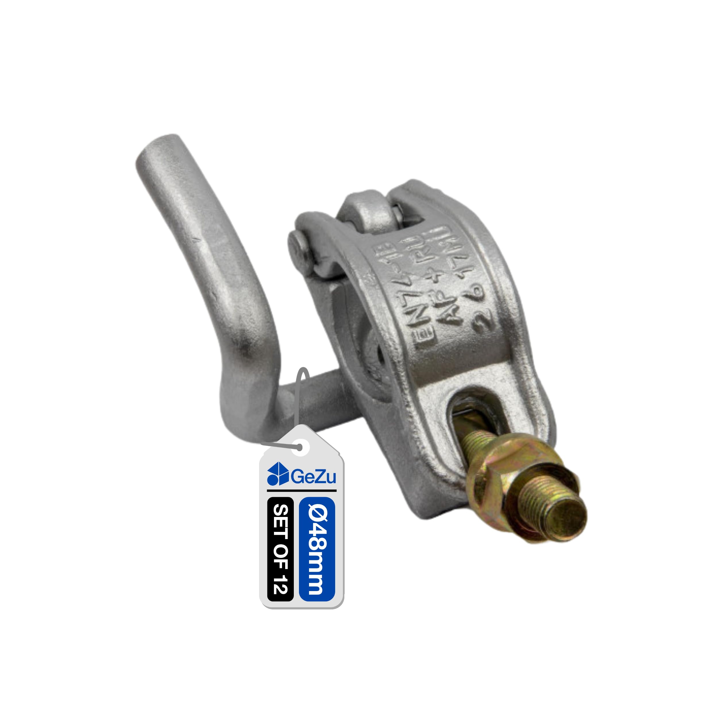 GeZu Impex Reinforcement Coupler 48 x 48 mm Hot Dip Galvanised Set of 12 Clamp for Scaffolding Steel Pipe Construction Tubes Coupling