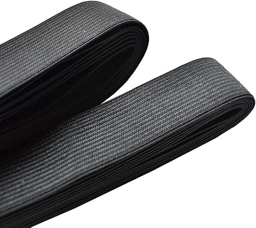 Miniatura 2 de Leline's Bobina elástica de 1 pulgada x 5 yardas, banda elástica de punto para coser, color negro