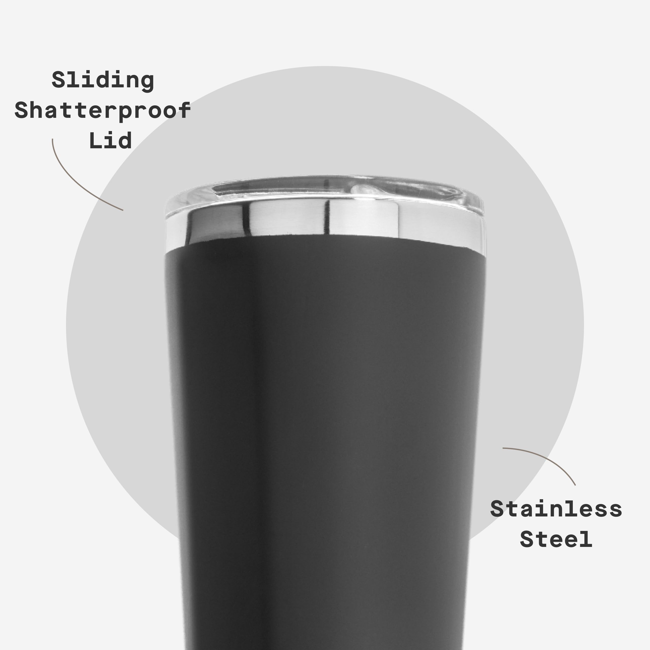 Corkcicle Classic Tumbler - Keeps Drinks Cold for 9 Hours & Hot for 3 - Triple-Insulated Stainless Steel - Holiday Tumbler Gift - 24 oz - Matte Black