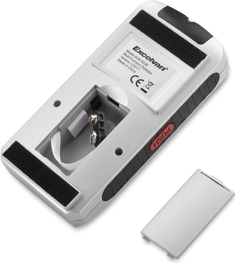 Image showing the battery compartment of the Excelvan AOK-6038 multiscanner.