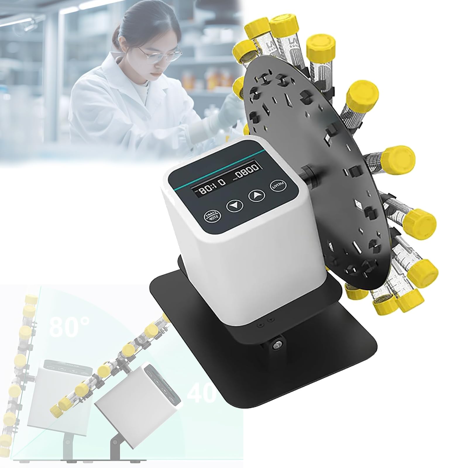 Mélangeur rotatif de laboratoire pour expériences sur tubes de 15 et 50 ML