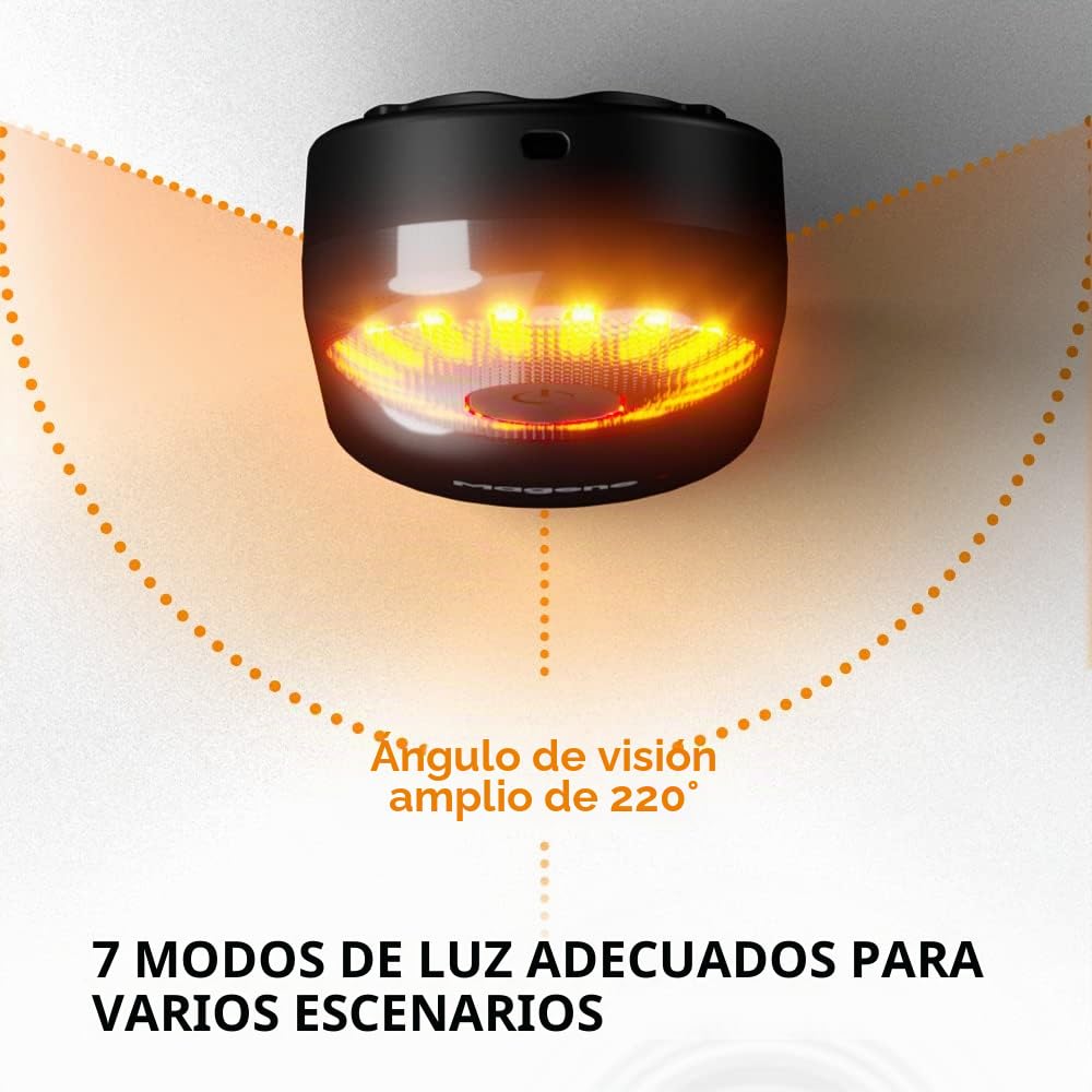 Magene L508 Luz trasera de radar de bicicleta, 5 modos de luz, luz trasera de bicicleta recargable tipo C para ciclismo MTB, bicicleta, batería de larga duración