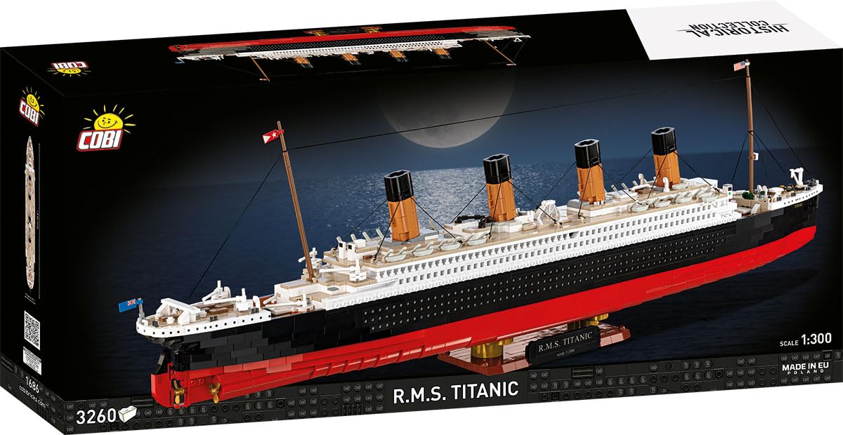 COBI Historical Collection R.M.S. Titanic Bauset im Maßstab 1:300, 3260 Teile, Grau