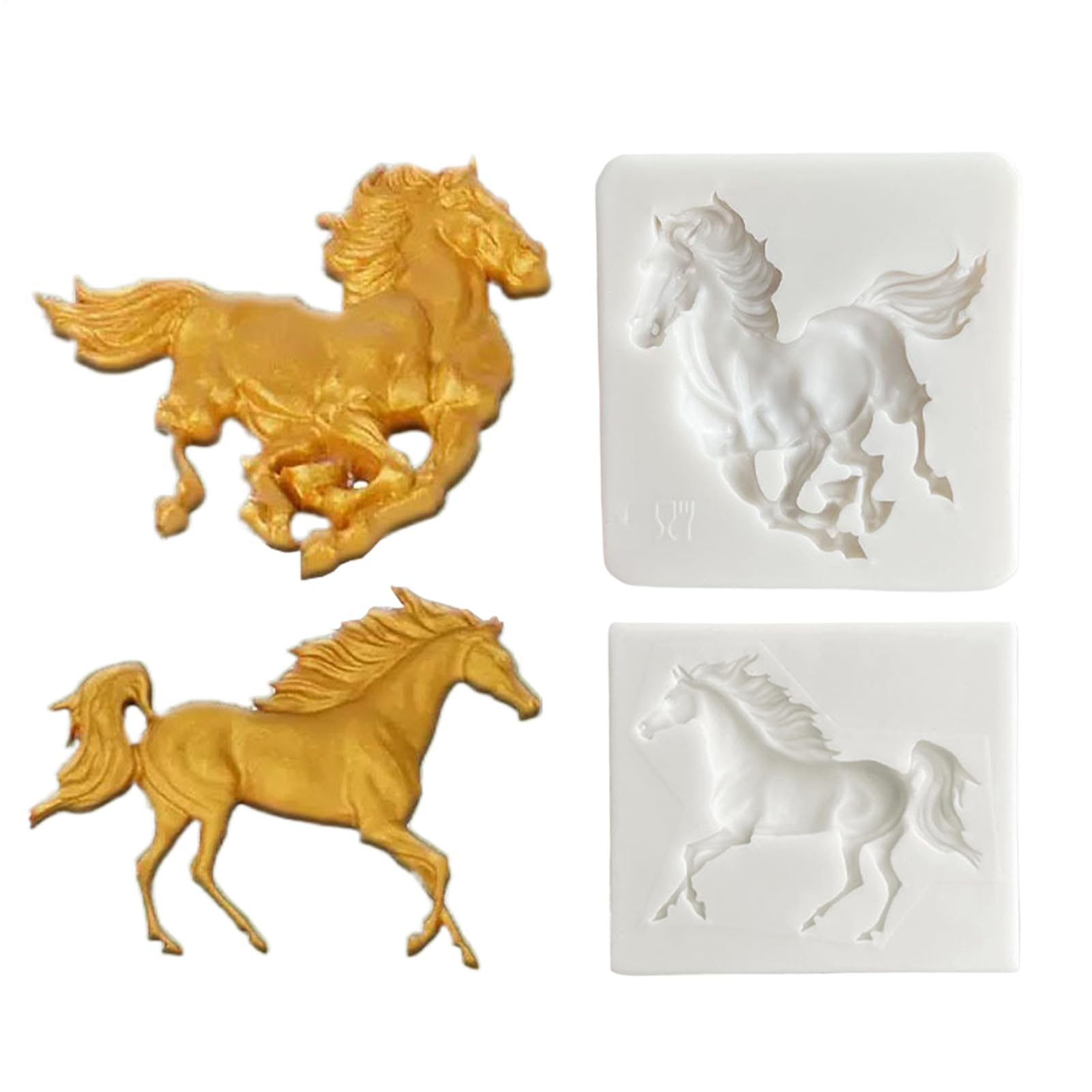 Epoxy Resin Horse Mold | Silicone Baking Supplies,DIY Fondant Molds | for Dessert Lovers Cake Decoration Party Planners Cooking Beginners Kitchen Holidays School Pastry Chefs