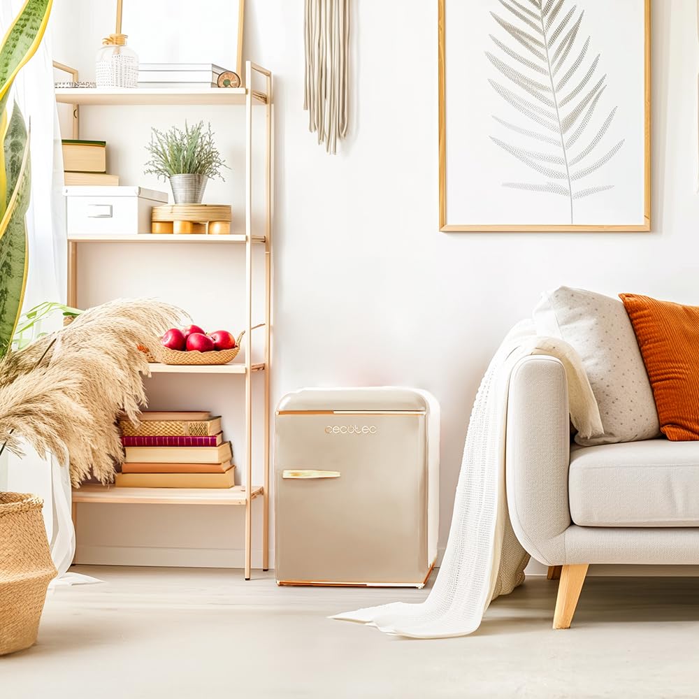Cecotec Bolero CoolMarket TT Origin 45 Réfrigérateur 55cm 44,7cm Classe Énergétique E Beige