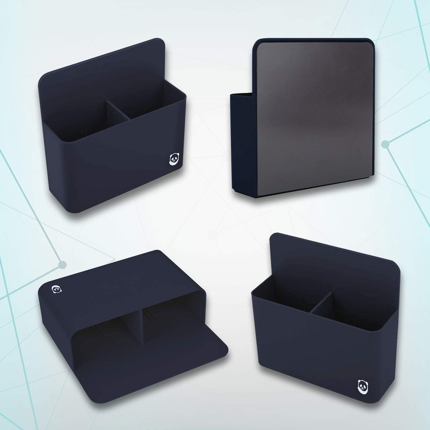 Portapenne Magnetico Per Frigorifero - Organizer Da Scrivania Con Calamita, Design Moderno Arancione - Foto 7