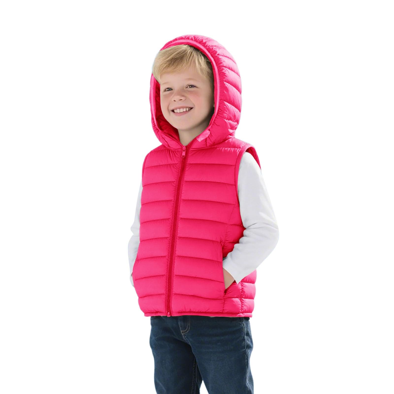 Gilet imbottito per bambini con strato termico senza maniche caldo