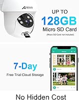 Vista 9 de ANRAN Cámara de seguridad 2K inalámbrica para exteriores, cámara solar para exteriores con visión de 360°, sirena inteligente, focos, visión