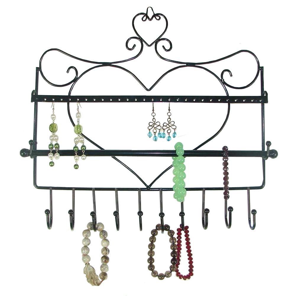 Love de La Vie Espositore per gioielli in corda di canapa, supporto per collana, organizer per collane, busti, grandi dimensioni (beige