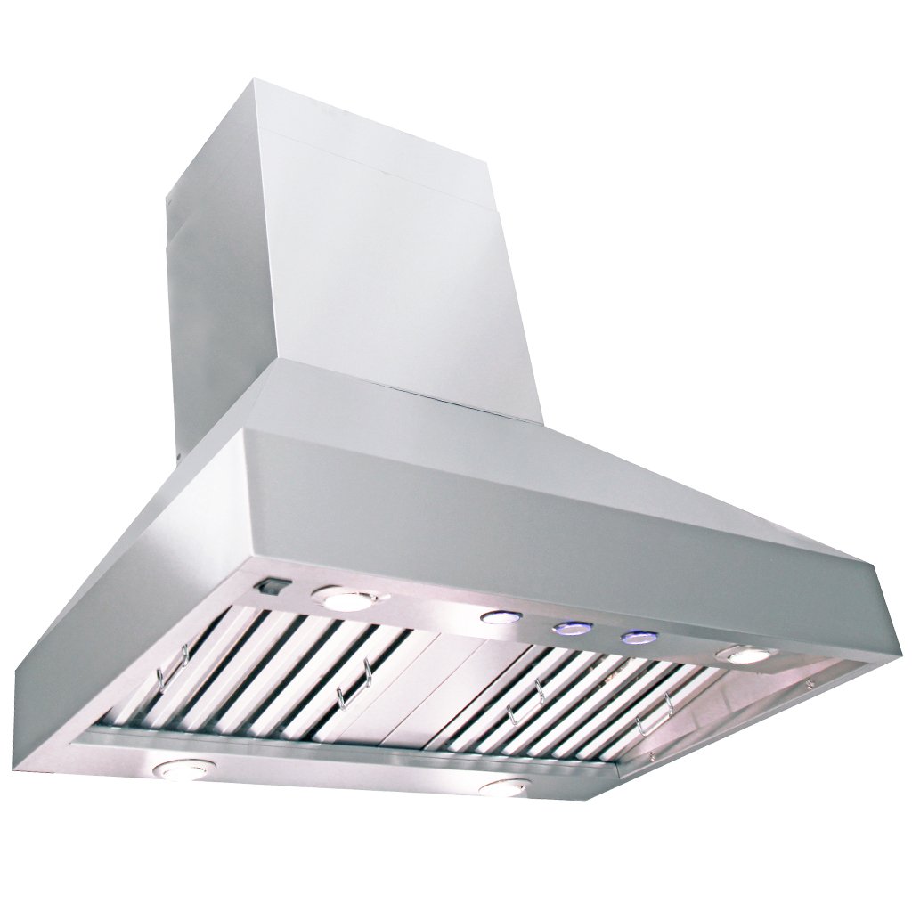 36 Inch Wall Mount Range Hood 1200 CFM Stainless Steel Ceiling Mount