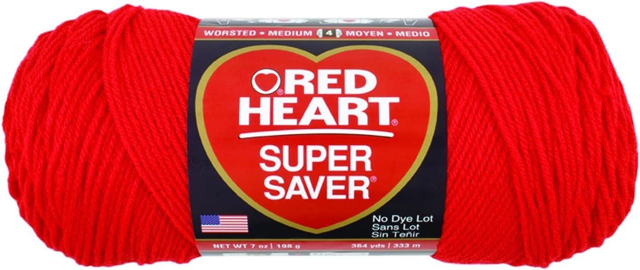 Red Heart Super Saver Yarn-Hot Red