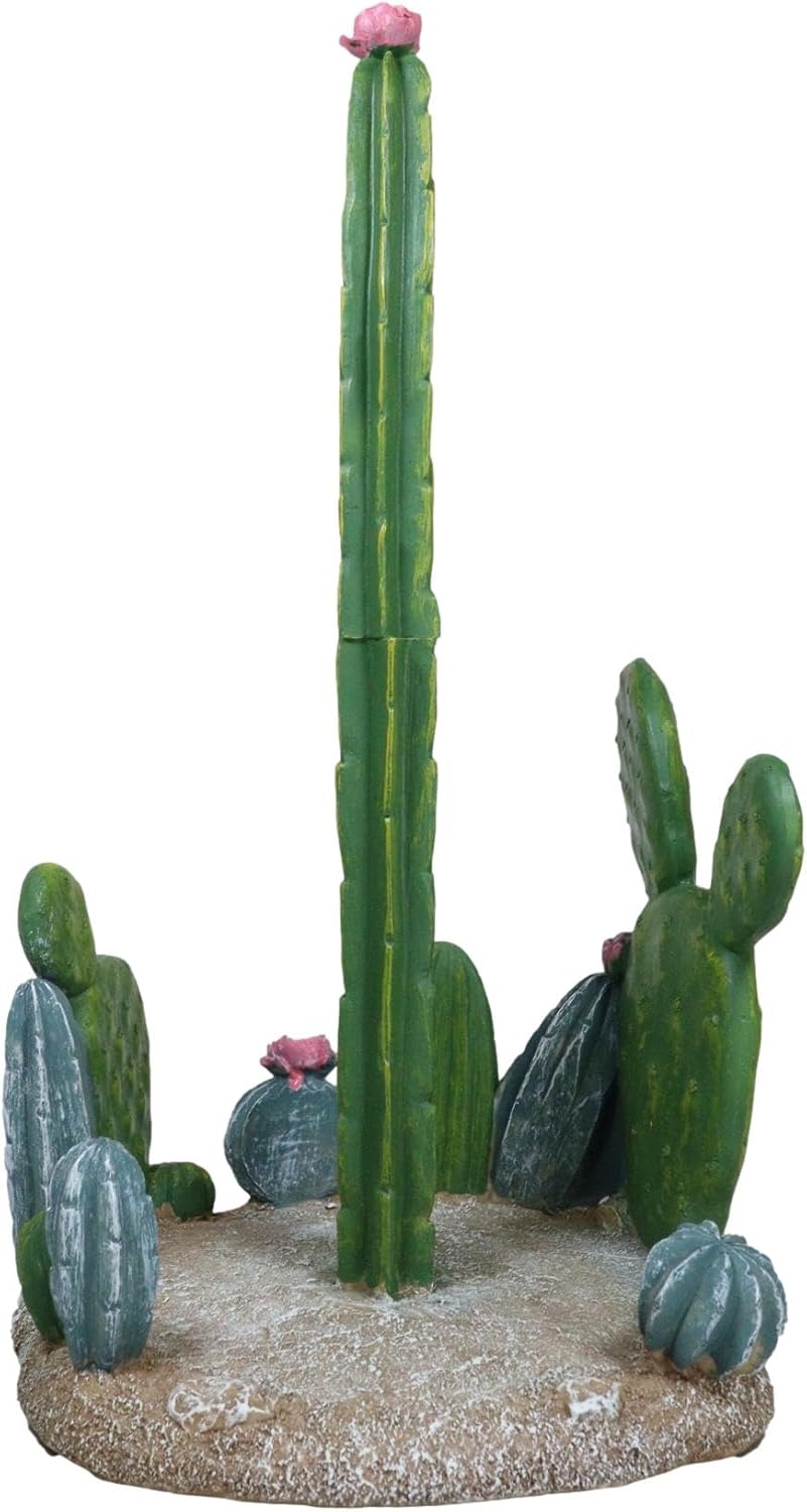 Ebros Gift Rustic Western Desert Forest Saguaro Cactus Cacti Paper Towel Holder Stand 13.75" Tall Cabin Lodge Kitchen Bathroom Home Decor Accent