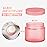 2oz Glass Jars 24 Pack, Hoa Kinh Mini Round Pink Frosted Glass Jars with Inner Liners and Pink Lids, Perfect for Storing Lotions, Powders and Ointments