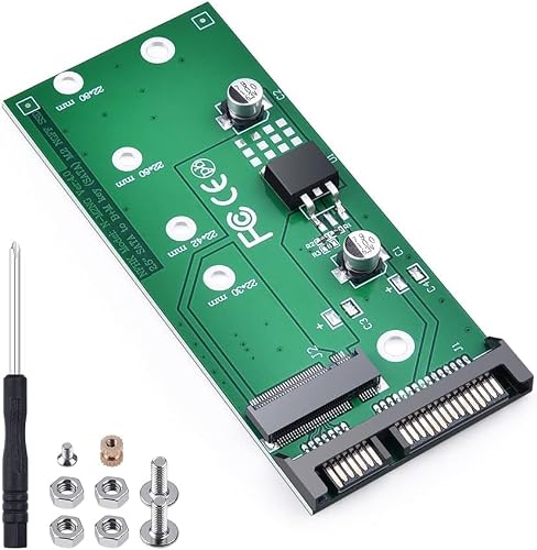 ELUTENG Konwerter M.2 NGFF SSD na SATA 2,5", kompatybilny z B Key & B+M Key, karta adaptera M.2 SSD na 2,5 cala SATA III do SSD rozmiarów 2230/2242/2260/2280 (nie pasuje do NVME)