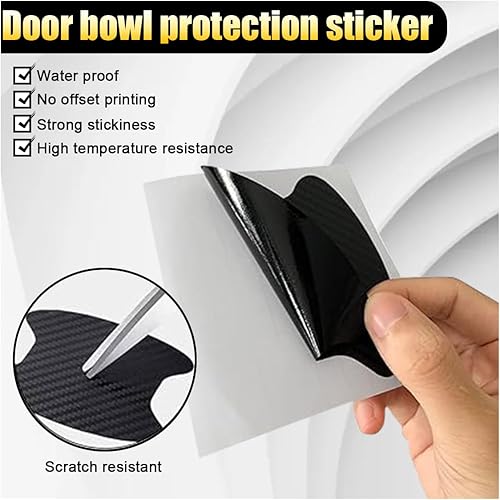 Miniatura 5 de 8 calcomanías antiarañazos para manija de puerta de automóvil, accesorios universales de protección para manija de puerta de automóvil, película