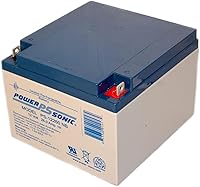 Vista 2 de Power Sonic PS-12260NB 12V, 26.0Ah Rechargeable Lead Acid Battery with Nuts & Bolts