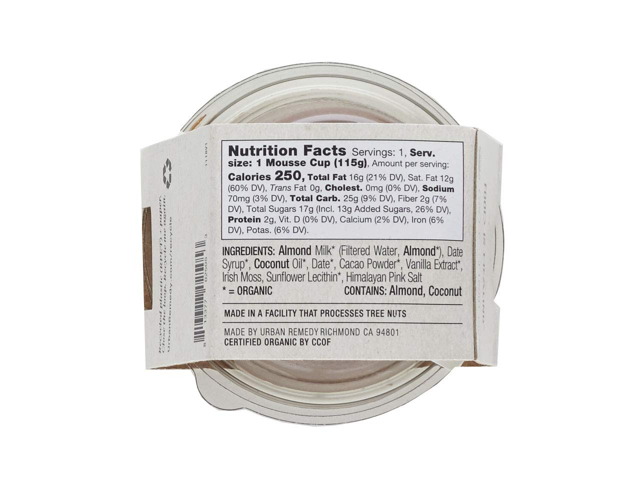 Urban Remedy Raw Cacao Mousse, 4.1 Oz