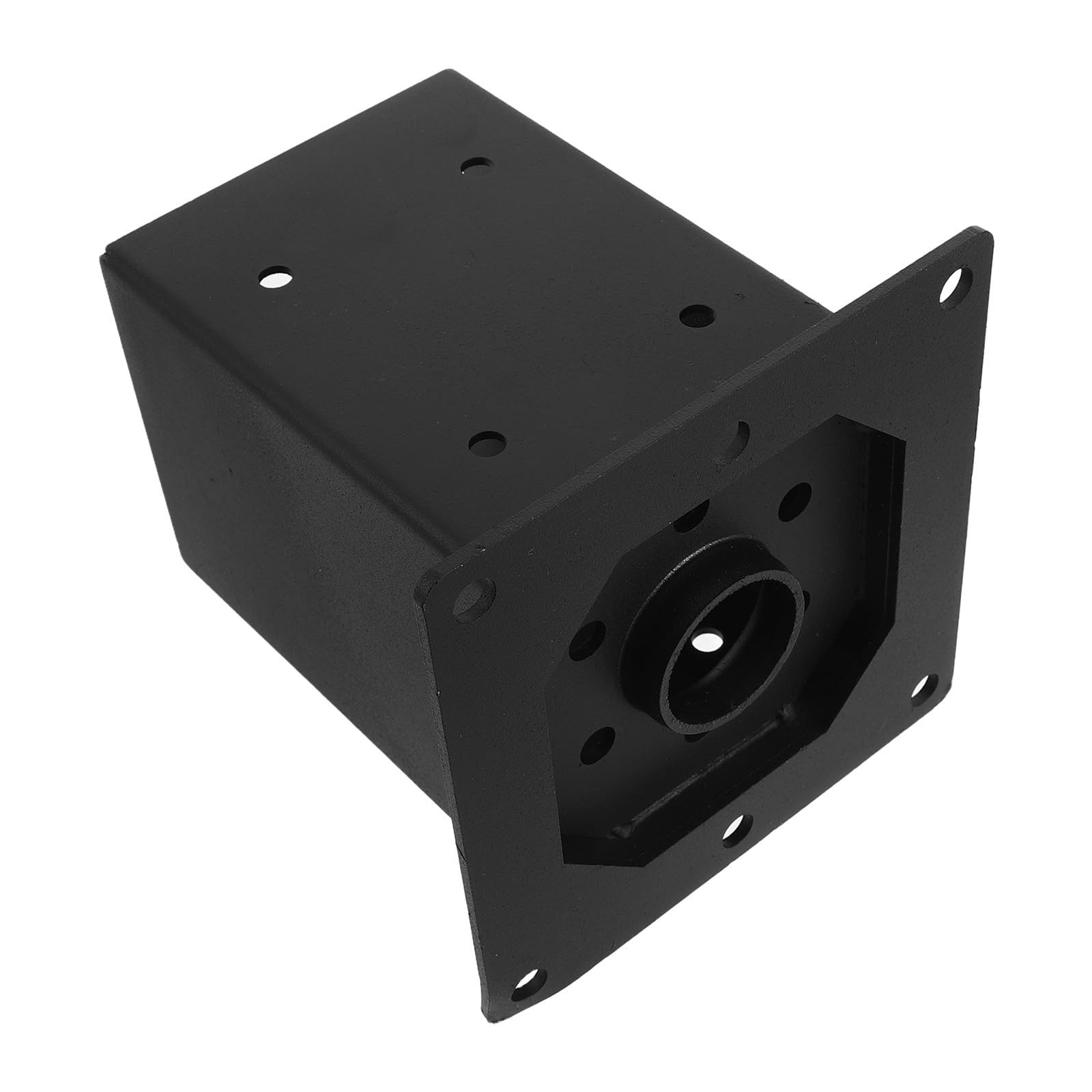 Mipcase Base de Poste de Cerca Soporte Metálico para Postes Metal Negro Recubrimiento para Montaje y Buzones