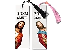 2 Pack Peeking Jesus is That Smut?Bookmark Inscribed with Hilarious Text and...