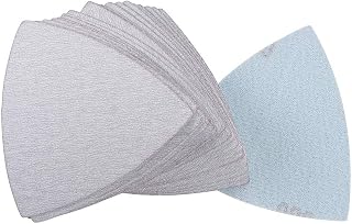 uxcell Detail Sander Sandpaper, Triangular Sanding Paper, Triangle Hook and Loop Sanding Pads Silicon Carbide 3-1/2 Inch White Abrasive 600 Grit 25 Pieces