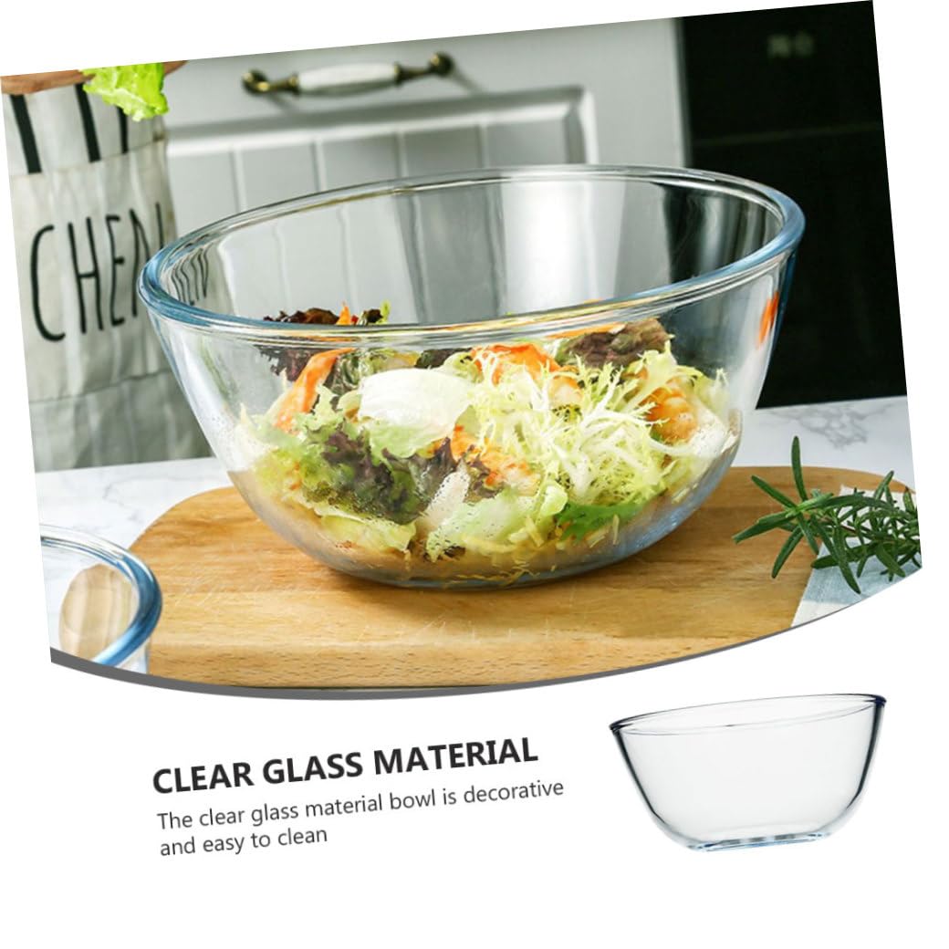 Japanische Glas Salatschüssel Große Mikrowellengeeignete Schale Transparent Kreative Multifunktionale Glasschüssel für Obst Süßigkeiten Snacks und Haushalt