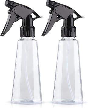 Spray Bottles 2 Pack 9.4 oz Plastic Refillable Water squirt bottle | Empty Spray Bottles Leak Proof Adjustable Fine Mist Spray Bottle for Plants, Cleaning, Hair, Pet
