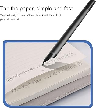 Bewinner Smart Notebook Set with Smart Pen, Fingerprint Lock Digital Notebook, Real Time Paper Screen Sync, AI Voice Painting Text Translation, Reusable Bluetooth 5.0 Notebook for Office
