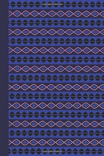 Sketchbook: African Pattern (Blue) 6x9 - BLANK JOURNAL WITH NO LINES - Journal notebook with unlined pages for drawing and writing on blank paper