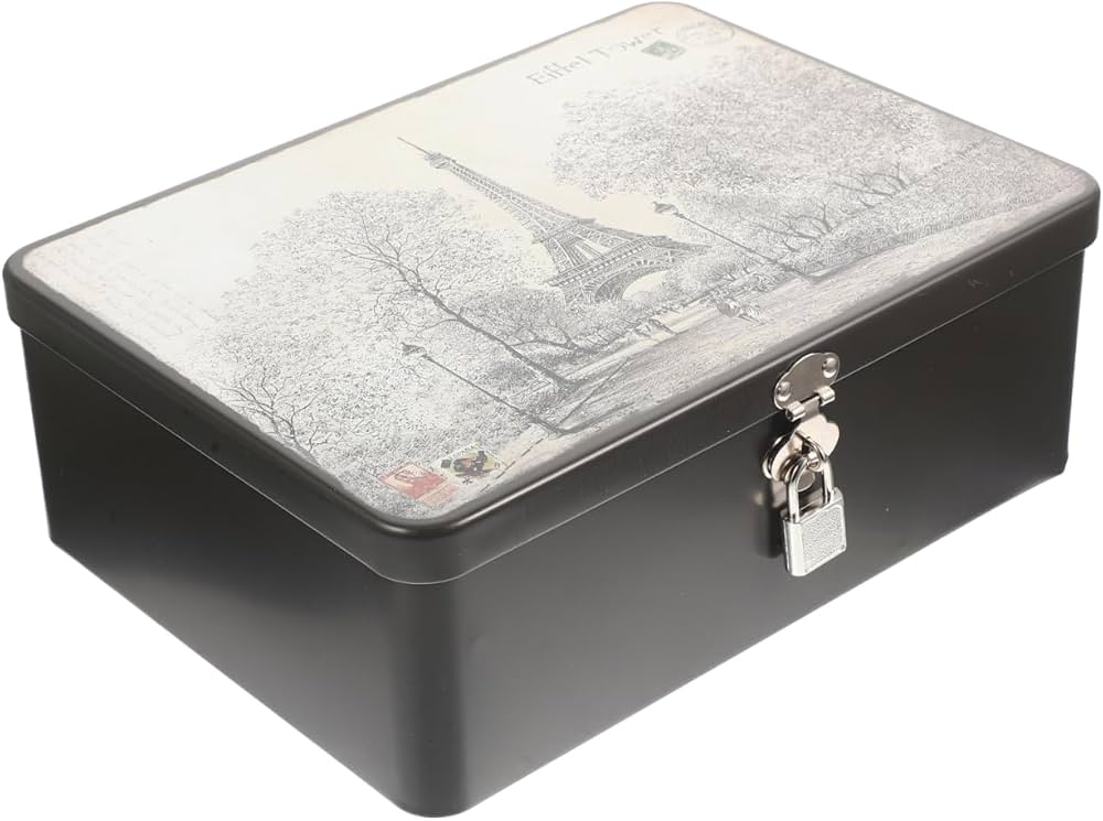 ヴィンテージ 大きいブリキケース ふた付き 金属製ボックス 収納ケース ヴィンテージ 大きいブリキケース ふた付き 金属製ボックス 収納ケース