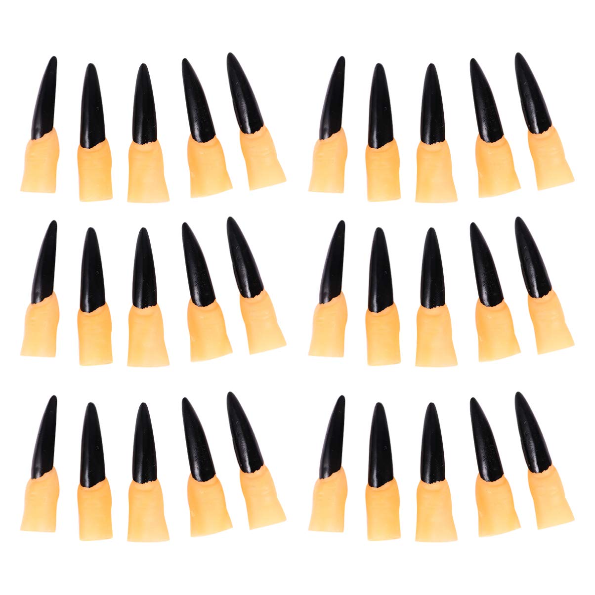 FRCOLOR Men's Clothing 30Pcs Halloween Witch Nails, Zombie Fingers Spooky Soft Halloween Nail Fingernail Creepy Costume for Cosplay Uas Postizas Decoradas