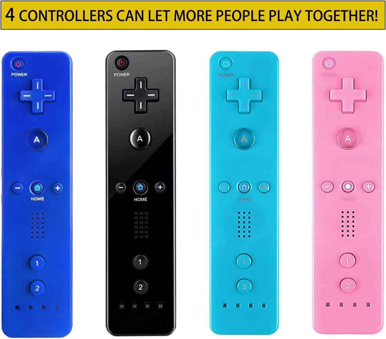 Gеt Dіѕсоunt оƒƒеr PGYFDAL 4 Packs Classic Remote Controller Compatible for Wii Wii U Console, Gamepad with Soft Silicone Sleeve and Wrist Strap (Pink+Blue+Black+Dark Blue)