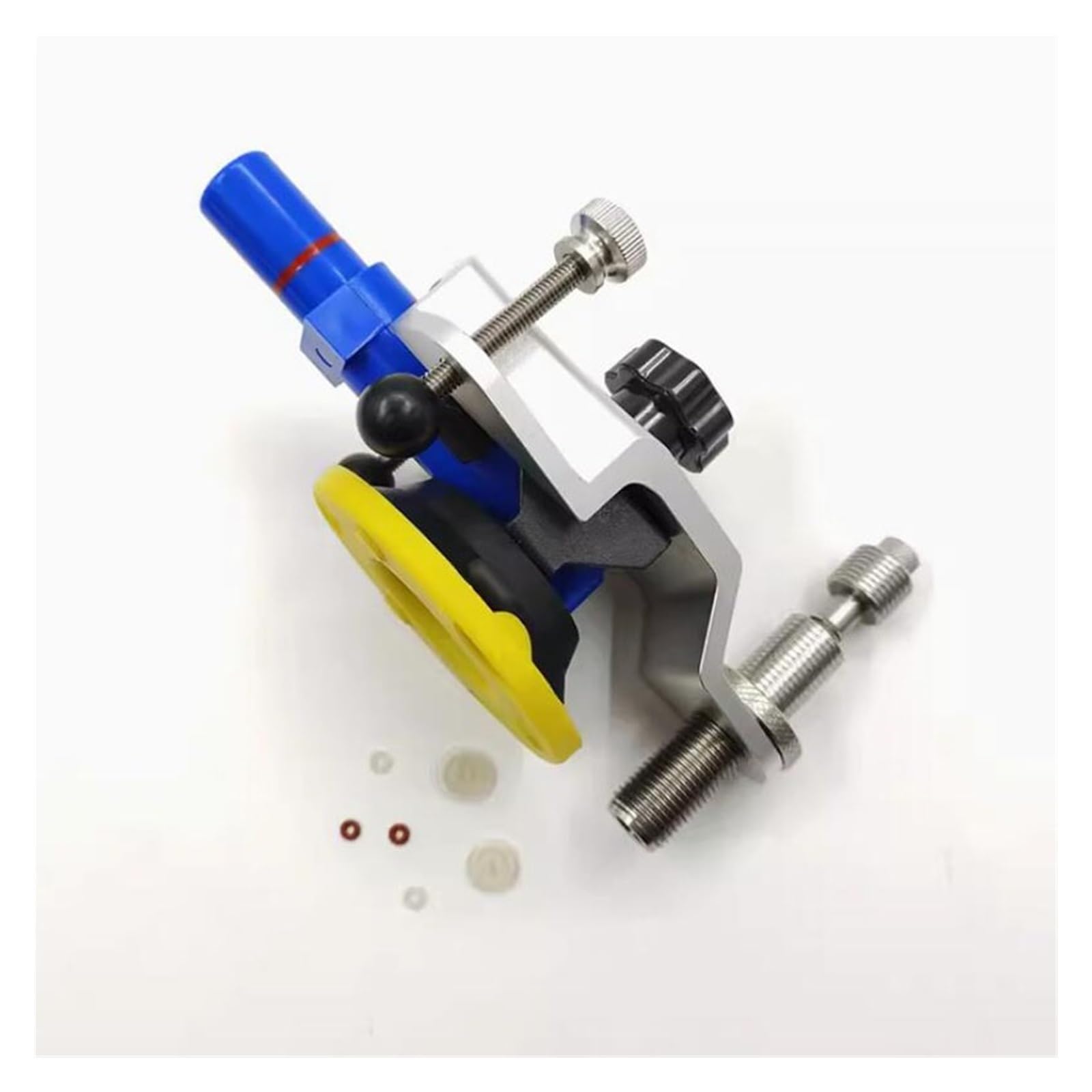 Herramienta de reparación grietas parabrisas con ventosa vacío 3 pulgadas diámetro ajustable + bomba inyección acero inoxidable for delantero coche Para uso de bricolaje