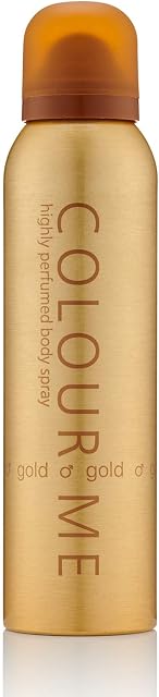 COLOUR ME Gold Homme 150ml Body Spray Perfume for Men. Luxury Fragrance - Mens Aftershave, Long Lasting Fragrance for Men by Milton-Lloyd