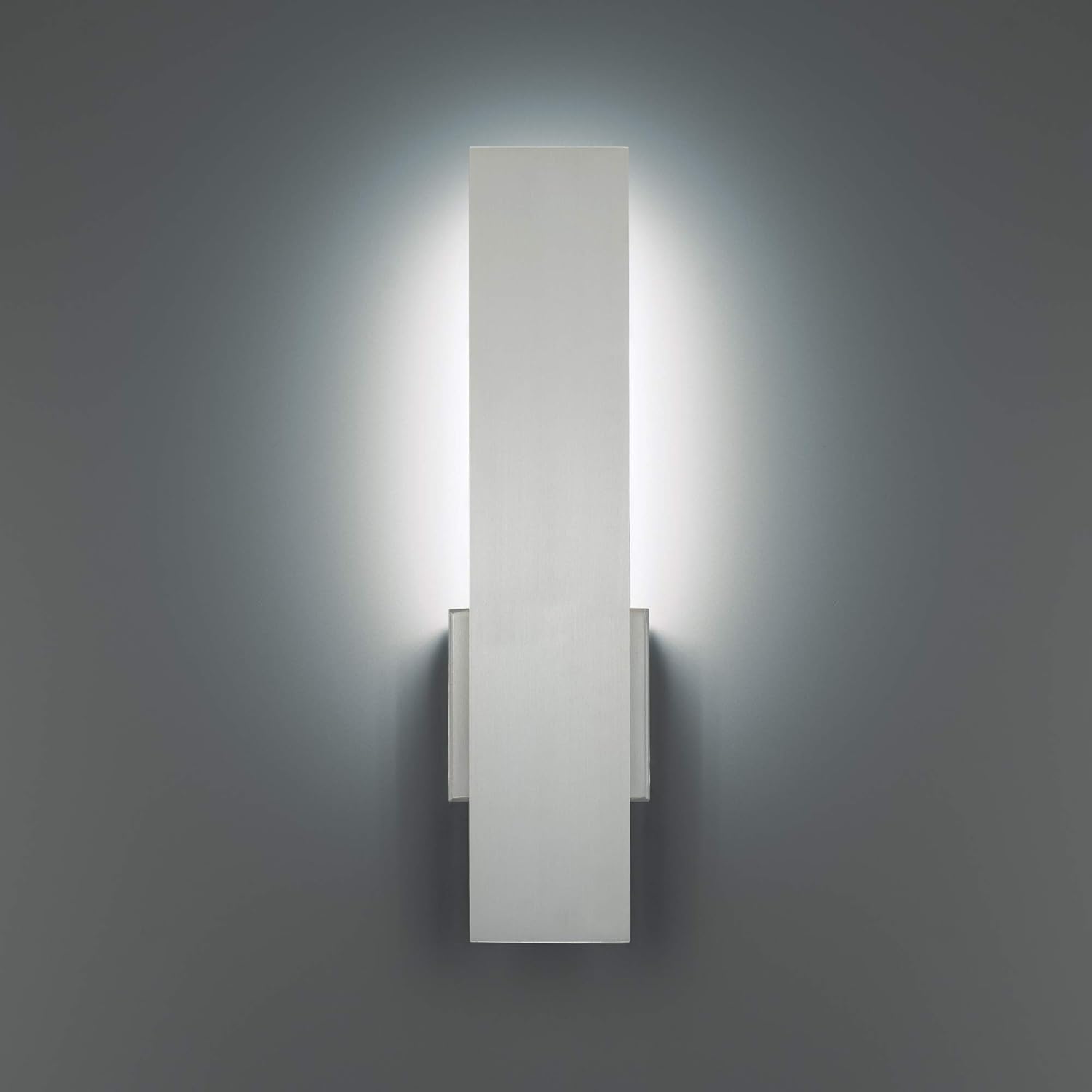WAC Lighting dweLED, Stag 18in LED Indoor and Outdoor Wall Light 3-CCT 3000K-3500K-4000K Set to 3000K in Brushed Aluminum