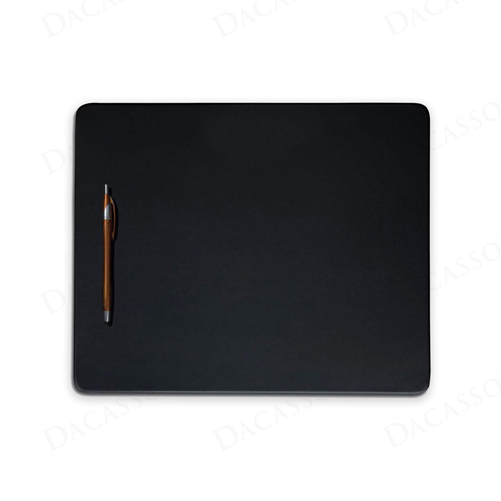 Sous-main en cuir noir 35,6x29,2 cm Dacasso pour bureau élégant