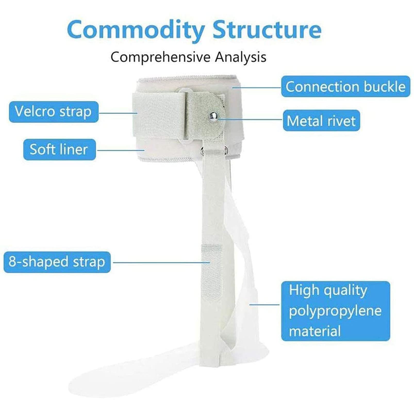 Orthèse de Pied Tombant, Orthèse Médicale d'attelle de Chute de Pied, Utilisé pour la Course, Marche Plus Facile d'hémiplégie (Droite, Gauche) XL
