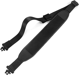 Rifle Sling, 2 Point Sling with 6.5mm Soft Neoprene Pad,(Newly improved knob snaps),Rifle Sling with Swivels(Hold up 300lb),Non-Slip Rifle Strap - ravani