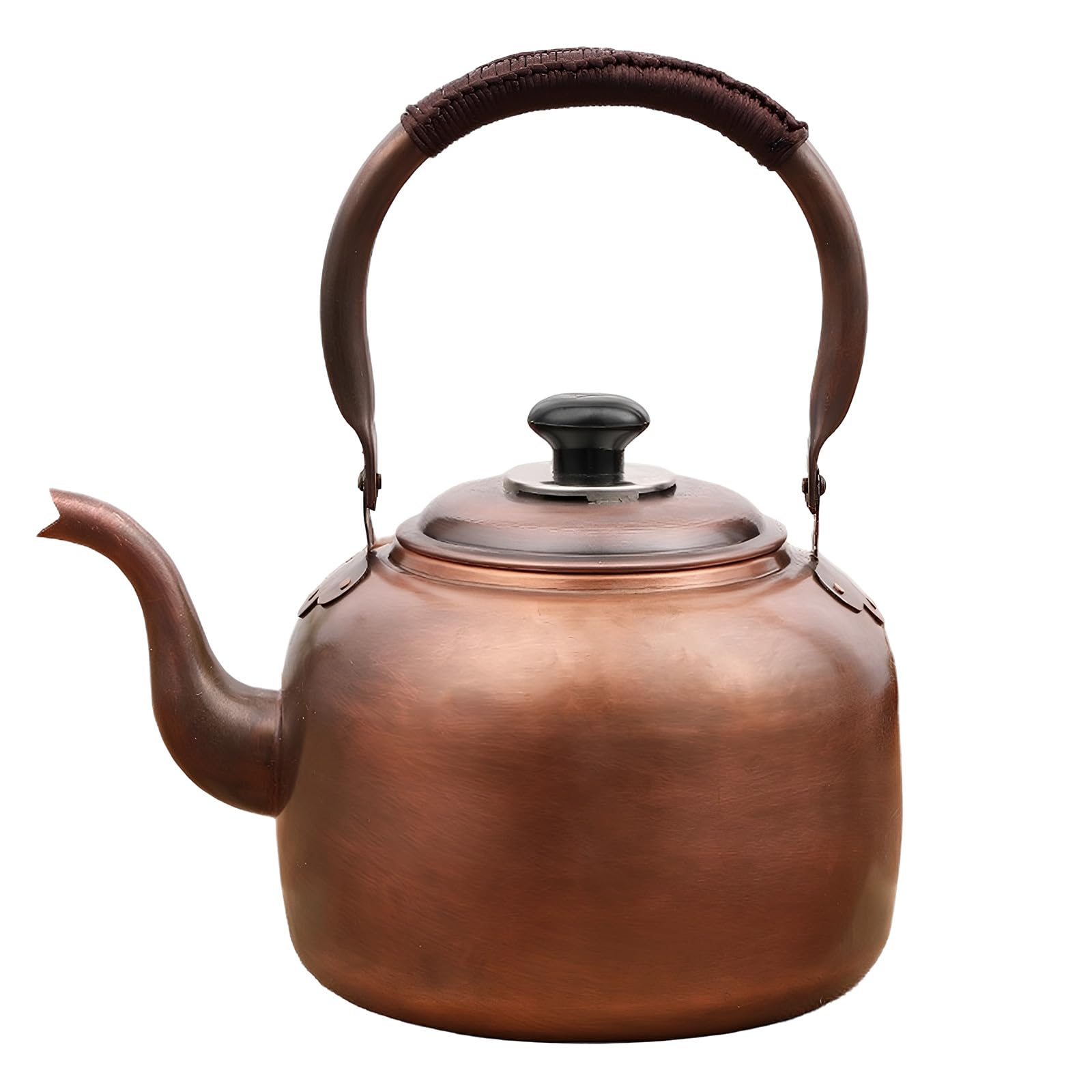 Tsophreniq Fast Boil Copper Whistling Kettle for Induction Cooktops Easy Cleaning Tea Pots with Ergonomic Handle Whistling Kettle