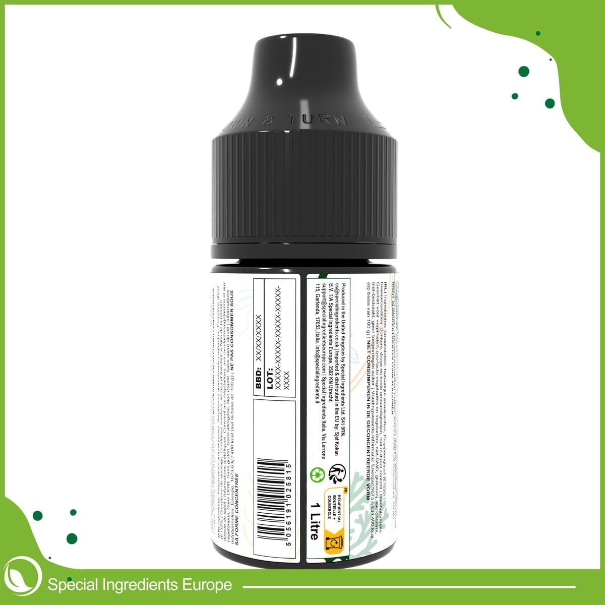 Special Ingredients Flavour Drops Vegan Cheese, 1 L | Veganer Käse-Geschmackstropfen, Lebensmittelaroma, Vegane Geschmackstropfen, Für Backen, Speisen und Getränke, Zuckerfrei