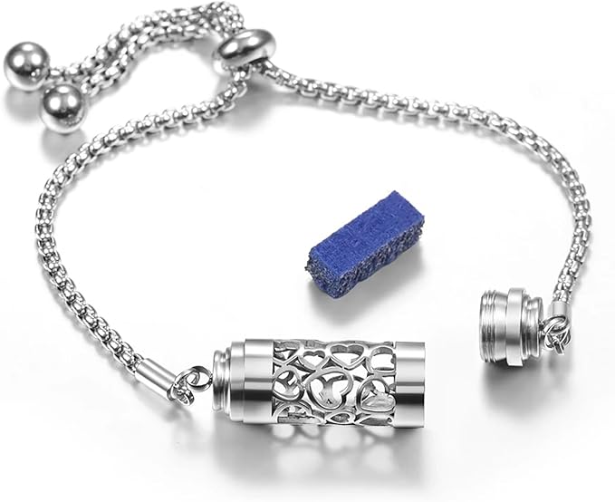 Pulsera Difusora de Aromas de Acero Inoxidable JOYEAR miniatura 4