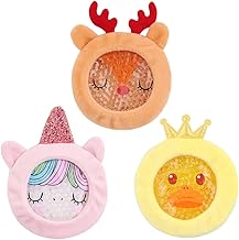 Hilph Poche de Glace Enfant, Poche de Glace Froid en Gel Chaudes et Froides Housse Souple et Coloré, Réutilisable Poche de Froid Enfants Soulagement de la Douleur pour Enfant, 3 Paquets
