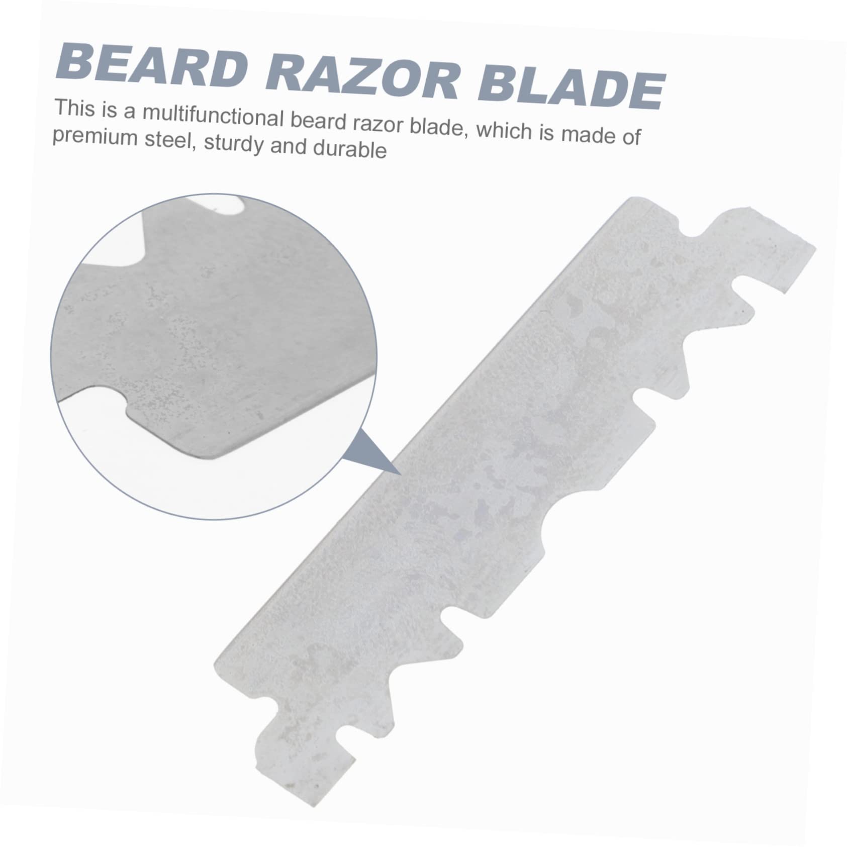 WOONEKY 400 Pz Lama del rasoio taglierina da rasoi da uomo per la rasatura rasoio portatile lamette taglierino lame per la rasatura rasoio da Acciaio inossidabile Silver