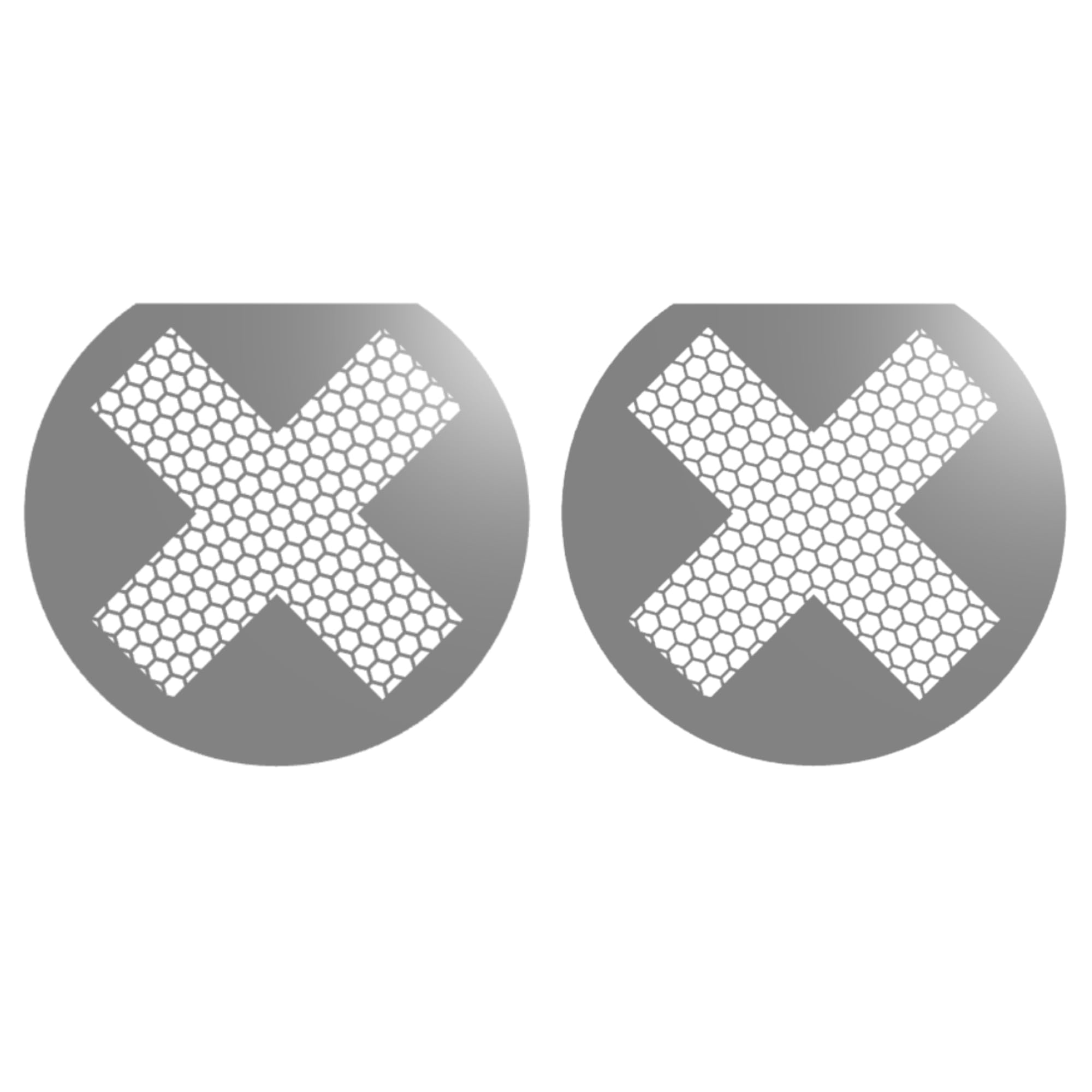 Compatible with BMW E36 Cross Style Black Headlight Decoration Covers | Set of 2 Decorative E36 Headlight Covers, Cross Style, Black, Direct Fit Mod/Tuning Accessory Upgrade