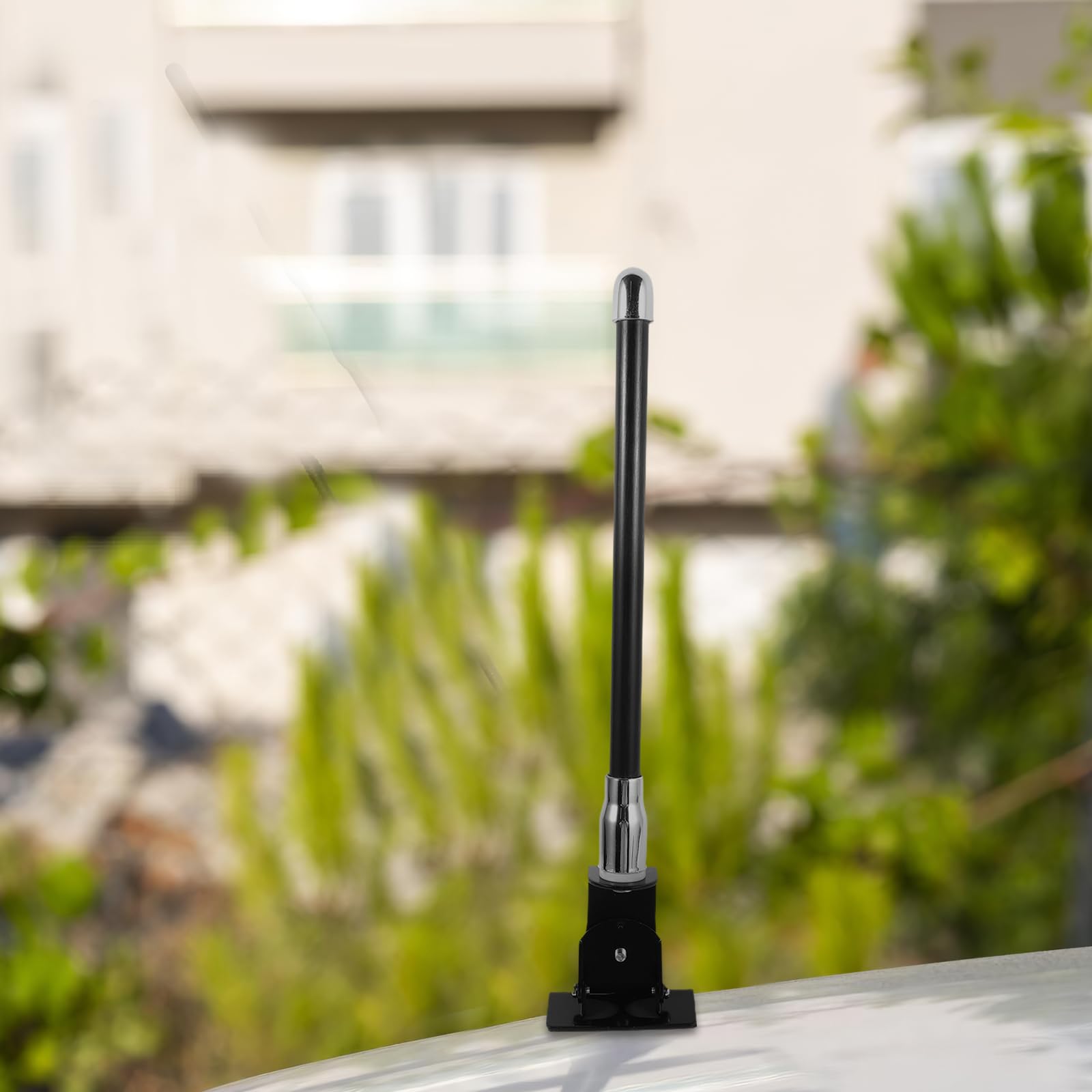 MAGICLULU Antena Decorativa para Coche y Camión 36 Cm de Metal Resistente Corrosión, Antena Ficticia para Radio de Techo Automotriz, Accesorio para Exteriores Compatible SUV y Motocicletas