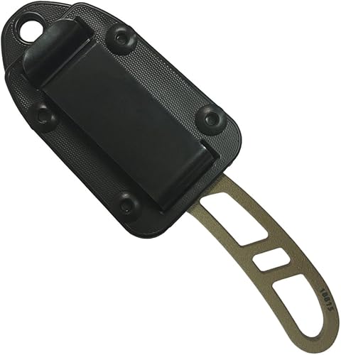 Miniatura 10 de ESEE Auténtico cuchillo táctico de supervivencia Candiru, placa de clip para cinturón (hoja negra, funda moldeada negra)