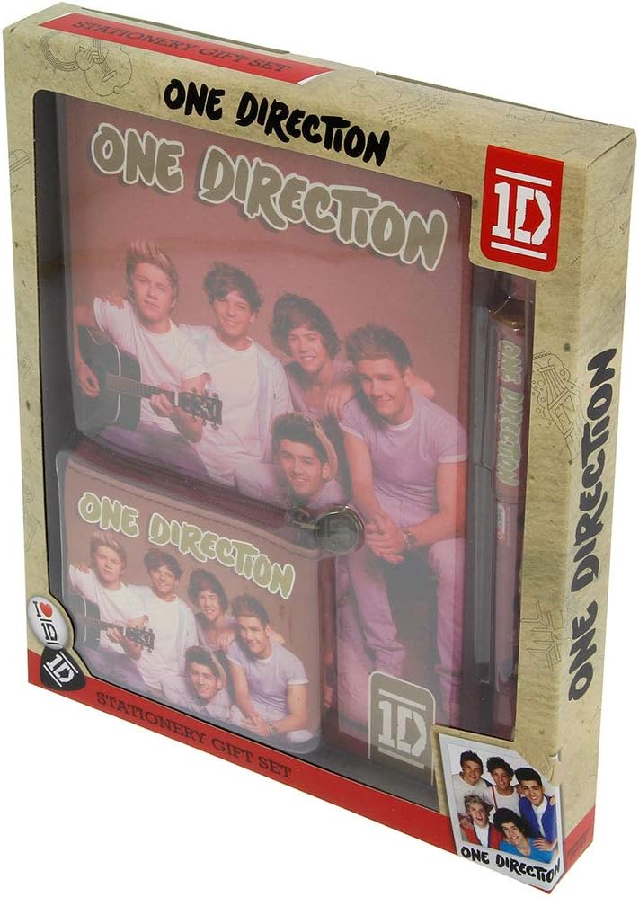 One Direction A5 Notebook with Coin Purse and Pen Set - Includes Gift Pack Toy - Ideal for Christmas - Premium Stationery Collection
