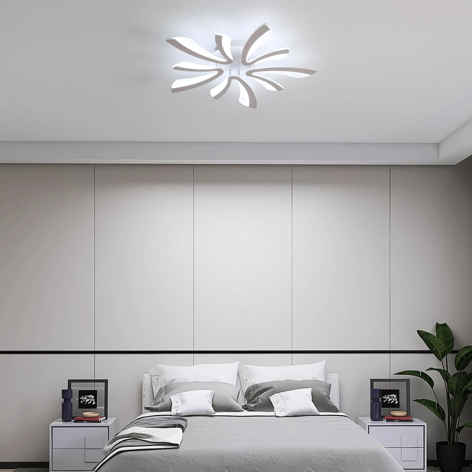 Comely Plafonnier LED, 50W 5625LM Lampe de Plafond, Luminaire Plafonnier Moderne pour Salon, Chambre à Coucher, 72cm, 6500K Lumière Blanche Froide