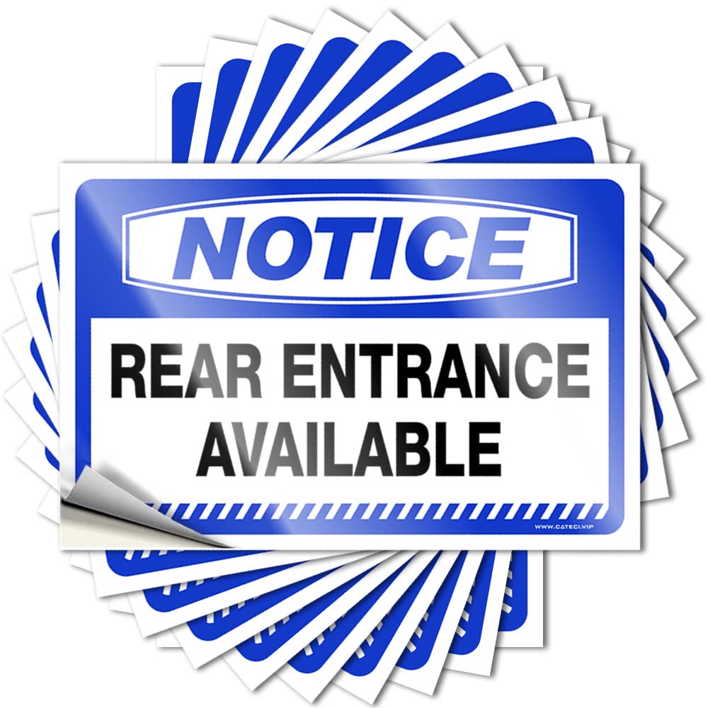 Fzfn Colour Lettering Sticker Square, Darts Water Notice Rear Entrance Available | Indie Decor(6X9cm)
